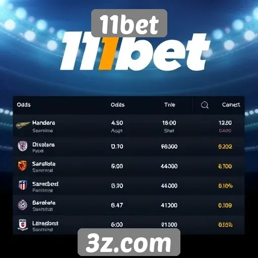Comparação de odds no 11bet